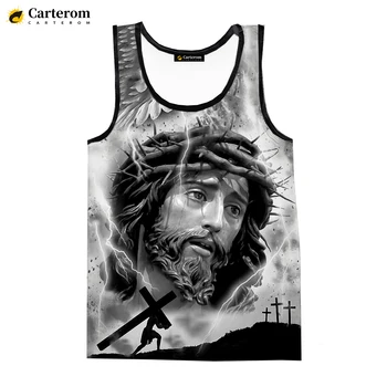 2023 Популярная горячая распродажа, летняя модная рубашка с Иисусом Христом, модная одежда, мужские футболки с 3D-принтом, футболки больших размеров с цифровой печатью