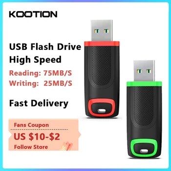 KOOTION U51 USB Флэш-накопитель 3.0 75 МБ/с. Флеш-накопители 256 ГБ 128 ГБ 64 ГБ 32 ГБ 8 ГБ Высокоскоростная Флешка USB Memory Stick Бесплатная Доставка
