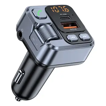 FM-передатчик Громкой Связи Автомобильный Bluetooth 5.1 MP3-Плеер Стерео Автомобильный FM-Модулятор PD30W Быстрая Зарядка Автомобильный Aux Bluetooth Адаптер