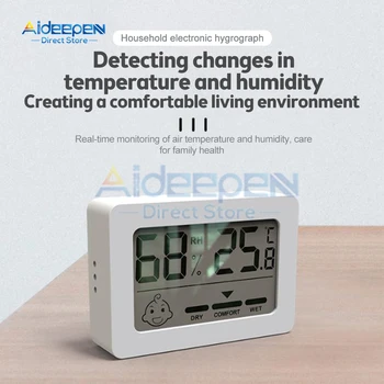 Цифровой Гигрометр Термометр Для Контроля Температуры и Влажности В помещении Датчик С Лицевыми Значками Электронный Термогигрометр