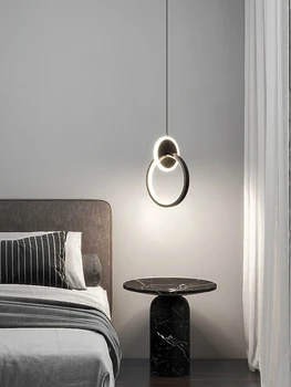 Подвесной светильник для спальни у кровати, современный простой новый подвесной светильник с одной головкой, роскошный настенный светильник, используемый для ТВ-фона