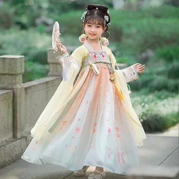 Восточная Фея Косплей Сценический Танцевальный Халат Традиционное Китайское Платье Для Женщин Древнекитайский Костюм Детская Классическая Вышивка
