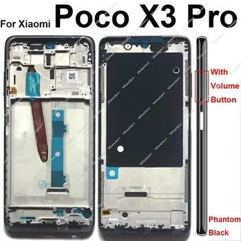 Средний держатель корпуса для Xiaomi Poco X3 Pro X3 NFC X3 ЖК-дисплей, поддерживающий переднюю рамку, запасные части