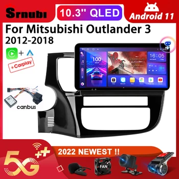 Srnubi Android 11,0 Автомобильный Радиоприемник Для Mitsubishi Outlander 3 2012-2018 Мультимедийный Видеоплеер 2Din GPS Навигация Carplay Головное устройство