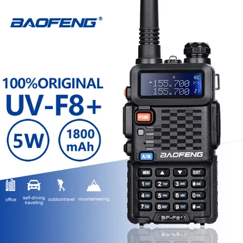 Baofeng BF-F8 + Обновление Новой Портативной Рации Полицейское Двухстороннее радио Pofung F8 + 5 Вт UHF VHF Двухдиапазонный Открытый Радиолюбитель Дальнего Действия