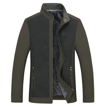 Новая осенне-зимняя мужская флисовая куртка с утепленной строчкой, Флисовая утепленная куртка