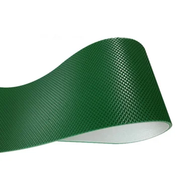 Конвейерная лента из ПВХ зеленого цвета с ромбовидным рисунком для промышленной сборки