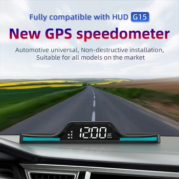 G15 HUD GPS, автомобильный спидометр или часы, дисплей безопасности вождения, поддерживает топливо, транспортные средства с бензиновой смесью, Новые транспортные средства