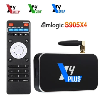 UGOOS X4 PRO TVBOX 4 ГБ 32 ГБ X4 ПЛЮС Amlogic S905X4 Android 11 Smart TV Box BT4.0 1000M X4 CUBE телеприставка 4K Медиаплеер