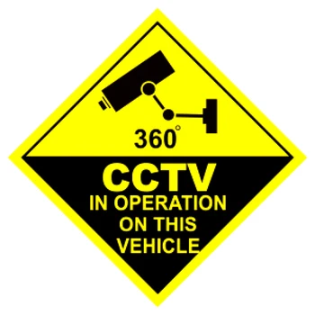 B0720 Самоклеящаяся наклейка CCTV в действии на этом автомобиле, 360-градусная Автомобильная Наклейка, Водонепроницаемые Автомобильные Декорации на бампер заднего стекла