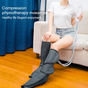Массажер для ног с воздушным давлением для ног с Тепловым компрессионным Массажем для стоп и икр, способствующий кровообращению и расслаблению мышц