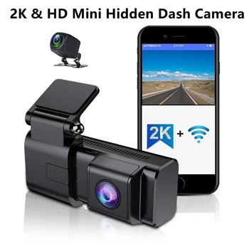 2K HD WiFi Dash Cam для автомобильного видеорегистратора Камера Видеорегистратор Ночного Видения Беспроводной 24H Парковочный Монитор G-Sencor Передняя Задняя Автомобильная Видеорегистратор
