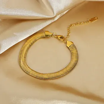 Браслет-цепочка из нержавеющей стали толщиной 6 мм в виде Змеи Для Мужчин И Женщин, Винтажный браслет-цепочка в стиле панк