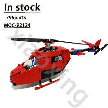 42125 Классический гоночный набор Кирпичная модель Совместима с Новым MOC-92124 Крутым Красным Вертолетом Кирпичная Модель 796 Деталей Детский подарок На День Рождения