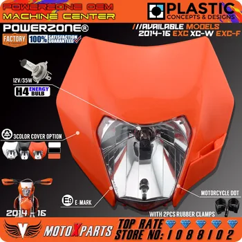 Фара PowerZone мотоцикл Байк мотокросс Супермото Универсальный оранжевый для KTM SX EXC XCF SXF SMR 2015 16 Налобный фонарь