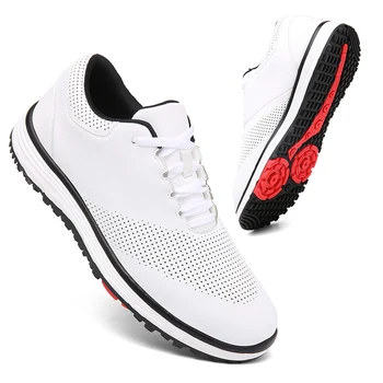 Модная обувь для гольфа Мужская водонепроницаемая и дышащая обувь для гольфа Больших размеров 36-48
