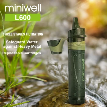 Miniwell L600 Походное Снаряжение для Выживания на открытом воздухе Портативный Соломенный Фильтр для Воды