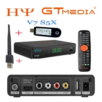 30 Шт. GTMEDIA V7 S5X 3G или WIFI DVB-S2 HD Спутниковый ресивер DVB-S/S2/S2X AVS + VCM/ACM vs GTmedia V7 S5X телеприставка