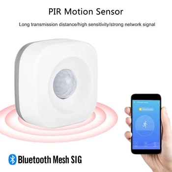 Bluetooth Mesh SIG PIR Датчик движения Беспроводной пассивный инфракрасный детектор Охранная Сигнализация Tuya APP Control Smart Home Security