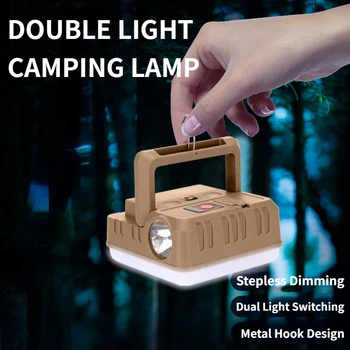 Наружный светодиодный светильник для палатки, мощный прожектор, USB-зарядка, прожектор, Аварийный источник питания, Портативный фонарь для кемпинга для рыбалки