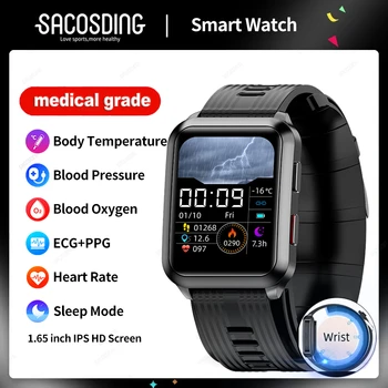 Смарт-часы для здоровья Воздушный насос + Воздушный мешок Точное кровяное давление Кислород Температура тела Частота сердечных сокращений Bluetooth Умные часы для Huawei