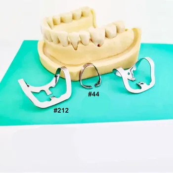 зубные Резиновые Плотинные Зажимы №44 из 2 частей, Бескрылый Передний Зажим B4 212 # и #B4 для Двойных Острых зубов