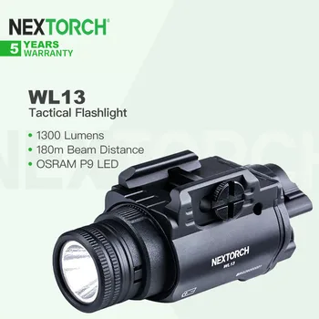 Сверхяркий тактический фонарь Nextorch WL13 мощностью 1300 люмен с поворотным переключателем, совместимым с MIL-STD-1913 и направляющими в стиле Glock