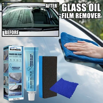 Средство для чистки стекла автомобиля, Средство для удаления масляной пленки, жидкость для чистки ветровых стекол Со стеклянной губкой, салфетка для чистки лобового стекла автомобиля, стекло для ванной