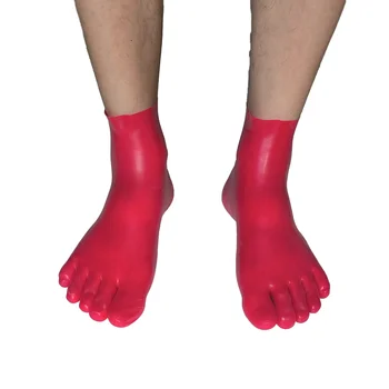 Короткие носки с пятью пальцами из натурального латекса толщиной 0,6-0,9 мм для повышения комфорта и стиля
