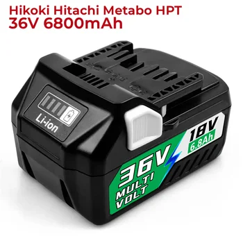 Модернизированный многовольтный литий-ионный аккумулятор 18 В/36 В 3,8 Ач/6,8 Ач для Беспроводных инструментов Hikoki Hitachi Metabo HPT 18 В 36 В, BSL36A18