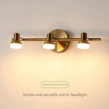 Современный Настенный светильник с 2/3 головками, Водонепроницаемый светильник для Ванной комнаты, Туалетное зеркало, Железное Внутреннее Украшение дома, Минималистичное освещение