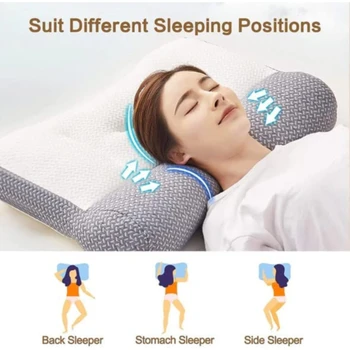 Супер эргономичная подушка Ортопедическая для всех положений сна Шейная контурная подушка для облегчения боли в шее и плечах