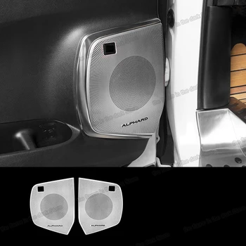 звуковые накладки на переднюю дверь автомобиля для Toyota alphard 2016 2017 2018 2019 2020 2021 30 аксессуаров динамик аудио ah30 авто украшение