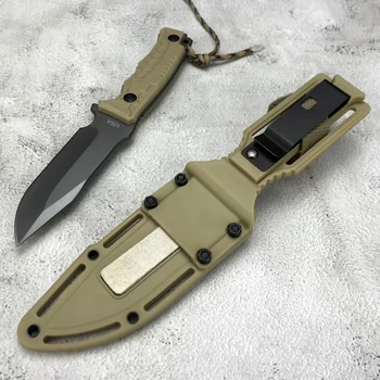 Topps M01 Нож с фиксированным лезвием, Тактический военный AUS-8A, Стальная Нейлоновая ручка, Ножи для выживания, Спасательные Ножи для самообороны, ABS Оболочка