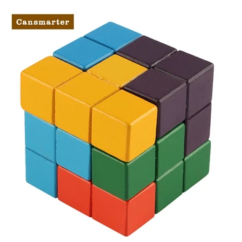 Монтессори Детские Игрушки Красочные Кубики Сомы 3D Деревянные Обучающие Развивающие Игрушки Сенсорные Игры Блоки Детские Логические Игрушки GeometricToys