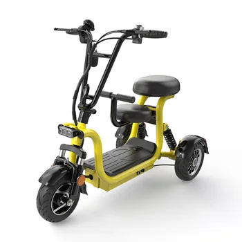Трехколесный Велосипед Мощностью 400 Вт, 3 Колеса, Электрический Скутер, Складной, Подвижный, литиевая батарея, съемная