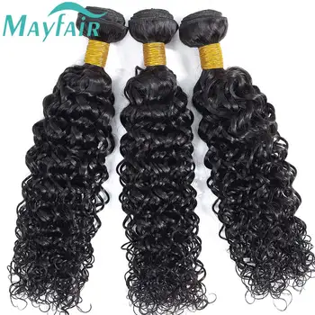 Пучки Волн Воды 100% Наращивание человеческих волос Для женщин Перуанский Пучок Волос Необработанные Натуральные Волосы Человеческий Пучок Вьющихся Волос