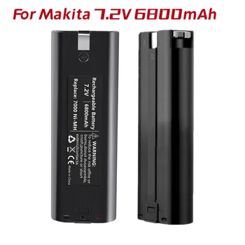 2 упаковки 7,2 В 6,8 Ач Ni-MH аккумулятор, совместимый с аккумуляторным инструментом Makita 7000 7002 7033 191679-9 632002-4 632003-2 6010D 6172D