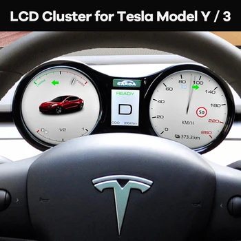 Модифицированная приборная панель с ЖК-дисплеем для автомобиля, Мультимедийная цифровая приборная панель для Tesla Model 3 / Model Y, датчики на головной панели