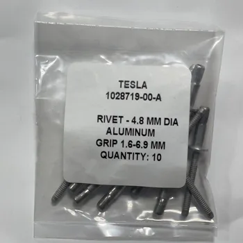 Высококачественная заклепка для Tesla-Деталь № 1028719-00-A, 4,8 мм, АЛЮМИНИЕВАЯ рукоятка 1,6-6,9 мм (продается в пакетах по 10 штук) 102871900A Абсолютно новая