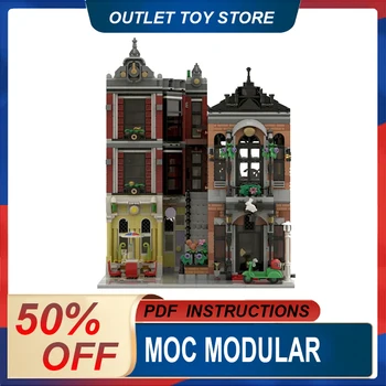 MOC-134365 Downtown Magic Shop Совместимый 10312 Модульный Конструктор 2 В 1, блоки, Кирпичи, Развивающая игрушка-головоломка, подарок На День рождения