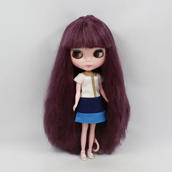Куклы ню Блит с фиолетовыми волосами фабричная кукла, модная кукла, подходящая для девочек 3