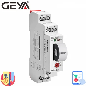 Реле контроля постоянного тока GEYA GRI8-05 прямого действия 2A-20A AC24V-240V с защитой от перегрузки по току и пониженного тока