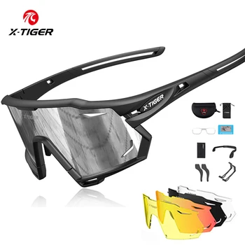 Солнцезащитные очки для велоспорта X-TIGER, Спорт на открытом воздухе, Мужские И Женские Велосипедные очки UV400, очки для MTB велосипеда, аксессуары для велосипеда