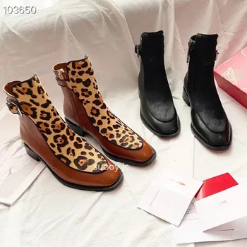 Роскошные высококачественные кожаные туфли на красной подошве в британском стиле, крутая женская обувь с леопардовым принтом