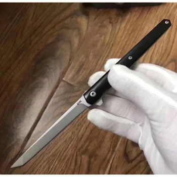 Шариковый складной нож EDC 58HRC, ручка из нержавеющей стали, Эбонитовая ручка, Тактические защитные Карманные Ножи для кемпинга на открытом воздухе, охоты