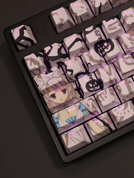 108 клавиш/Набор SABBAT OF THE WITCH Ayachi Nene PBT Keycaps для Аниме-игр Cute Girl Key Caps Вишневой Высоты для Механических Клавиатур