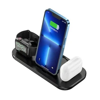 портативное Зарядное устройство для телефона 3в1 Для iPhone 14 Pro Max Airpods Apple Watch Caregador Portatil Para Celular Подставка Для Зарядной Станции