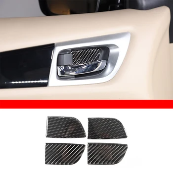 Для 2013-2018 Nissan Pathfinder Наклейка на внутреннюю дверную чашу автомобиля из мягкого углеродного волокна, Аксессуары для защиты салона автомобиля, 4 шт.