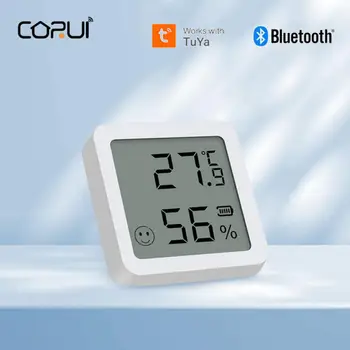 CORUI Tuya Bluetooth-совместимый Датчик температуры И влажности, Термогигрометр для помещений, Мини-Датчик Температуры для Умного Дома